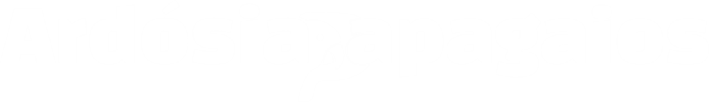 logo ardósia papagaios branca